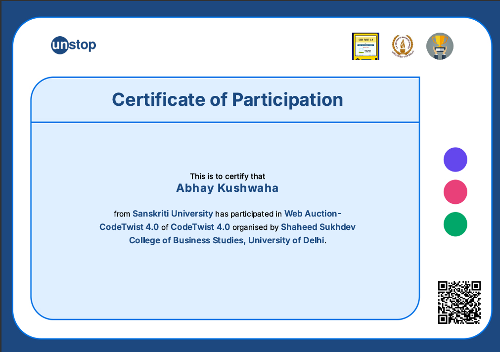 Full Stack Web Development Certificate